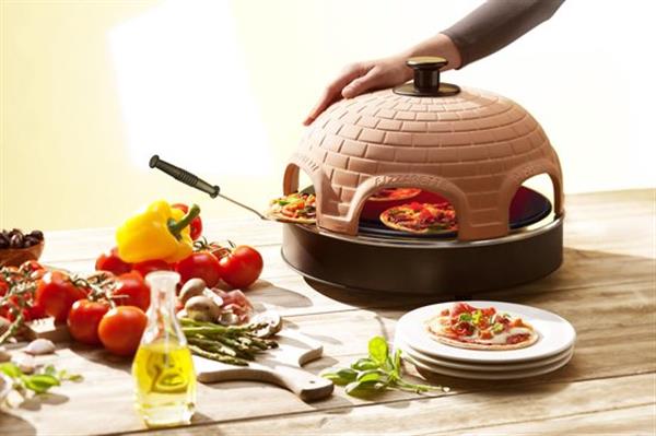 Grote foto emerio po 115984 pizzarette 6 persoons handgemaakte terracotta koepel 6 ge soleerde bak spat huis en inrichting keukenbenodigdheden