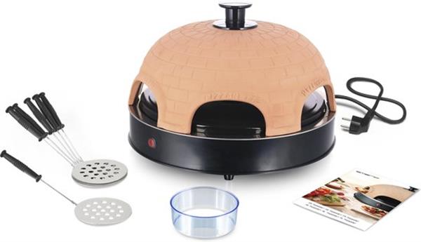Grote foto emerio po 115984 pizzarette 6 persoons handgemaakte terracotta koepel 6 ge soleerde bak spat huis en inrichting keukenbenodigdheden