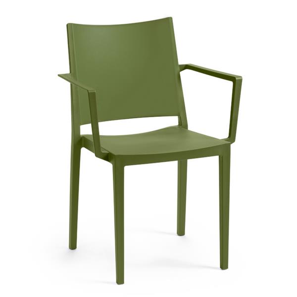 Grote foto mosk kunststof vierpootstoel met arm huis en inrichting stoelen