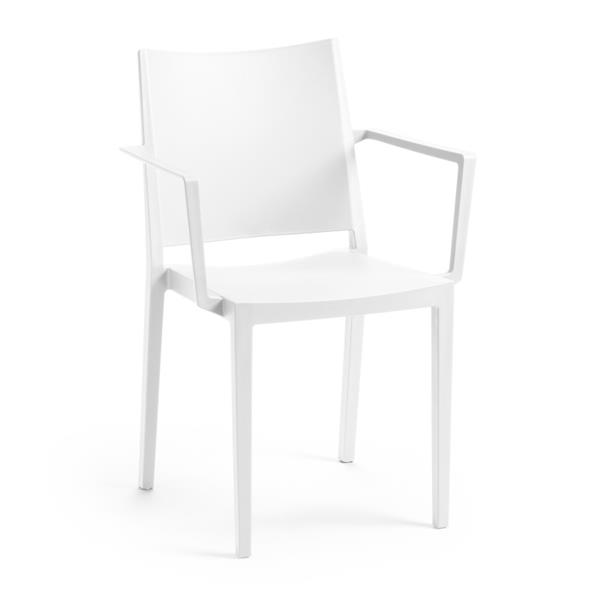 Grote foto mosk kunststof vierpootstoel met arm huis en inrichting stoelen