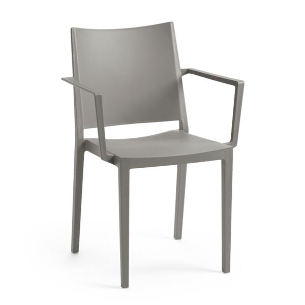 Grote foto mosk kunststof vierpootstoel met arm huis en inrichting stoelen
