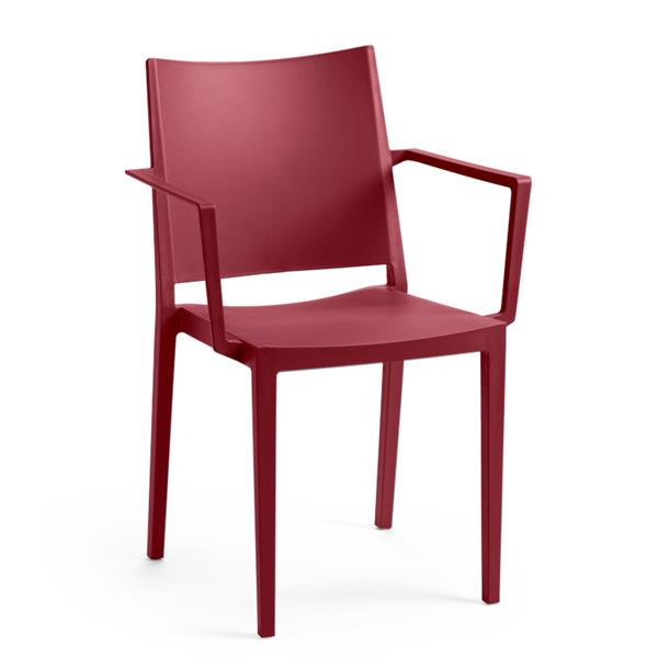 Grote foto mosk kunststof vierpootstoel met arm huis en inrichting stoelen