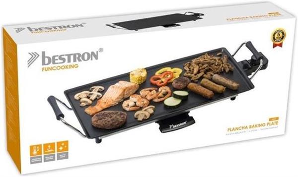 Grote foto bestron abp602 teppanyaki bakplaat voor 4 personen tafelgrill electrisch met antiaanbaklaag grillp huis en inrichting keukenbenodigdheden