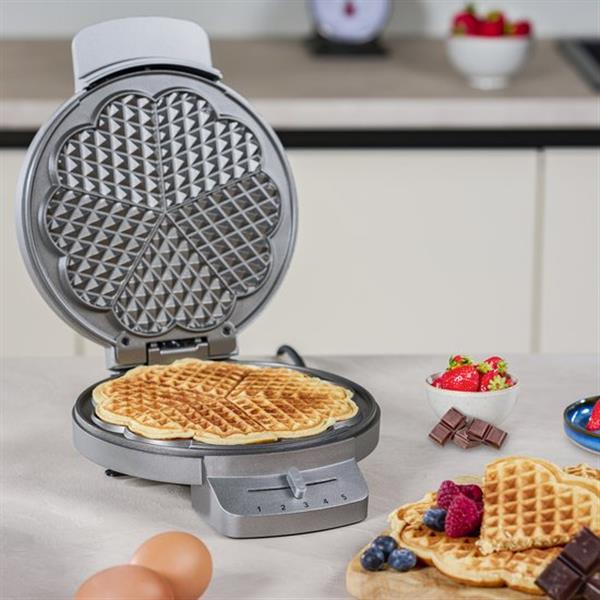 Grote foto princess 132380 wafelijzer 5 hartjeswafels regelbare thermostaat 5 standen anti aanbaklaag huis en inrichting keukenbenodigdheden