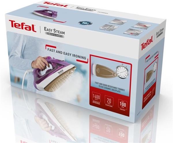 Grote foto tefal fv1955 steam essential 2 stoomstrijkijzer verpakking beschadigd witgoed en apparatuur algemeen