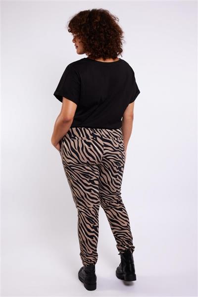 Grote foto cathy broek 23nze09 zwart sahara kleding dames broeken en pantalons