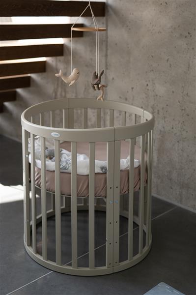 Grote foto multifunctioneel ovaal7 in 1 babybed peuterbed incl. matras olive olive kinderen en baby complete kinderkamers