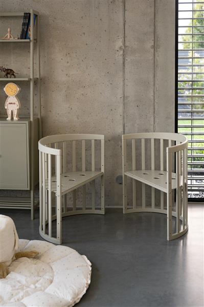 Grote foto multifunctioneel ovaal7 in 1 babybed peuterbed incl. matras olive olive kinderen en baby complete kinderkamers