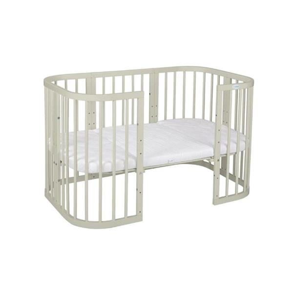 Grote foto multifunctioneel 7 in 1 babybed peuterbed olive incl. matras olive kinderen en baby complete kinderkamers