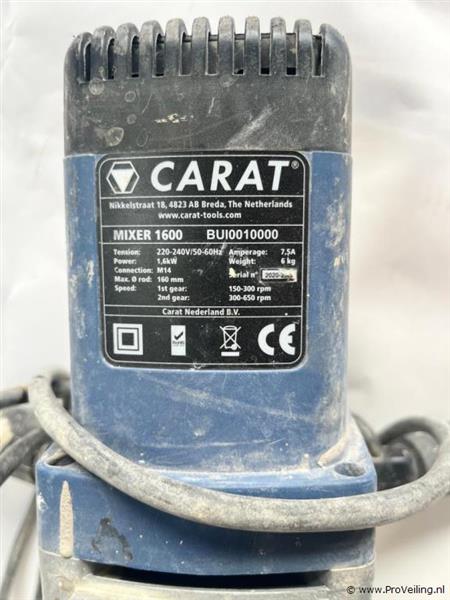 Grote foto online veiling carat mixer 1600 doe het zelf en verbouw gereedschappen en machines