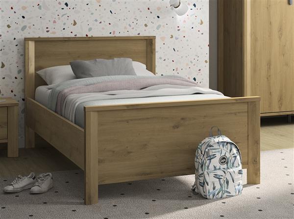 Grote foto lugano 2 persoonsbed 140x200 eiken gami antiek en kunst stoelen en banken