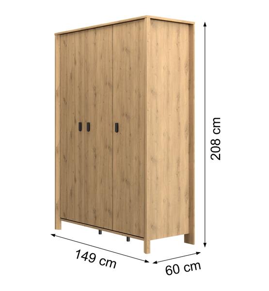 Grote foto lugano 2 persoonsbed 140x200 eiken gami antiek en kunst stoelen en banken
