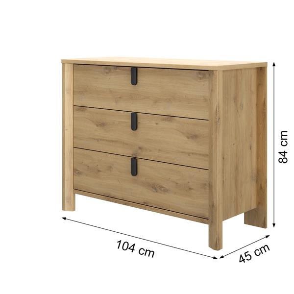 Grote foto lugano 2 persoonsbed 140x200 eiken gami antiek en kunst stoelen en banken