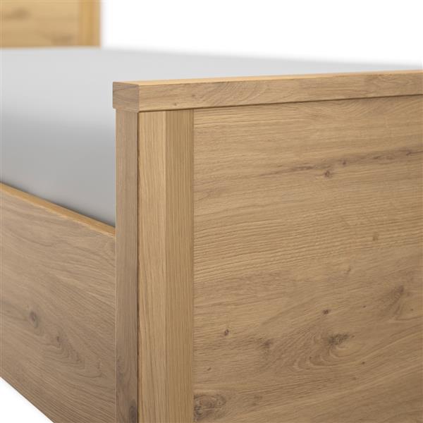 Grote foto lugano 2 persoonsbed 140x200 eiken gami antiek en kunst stoelen en banken