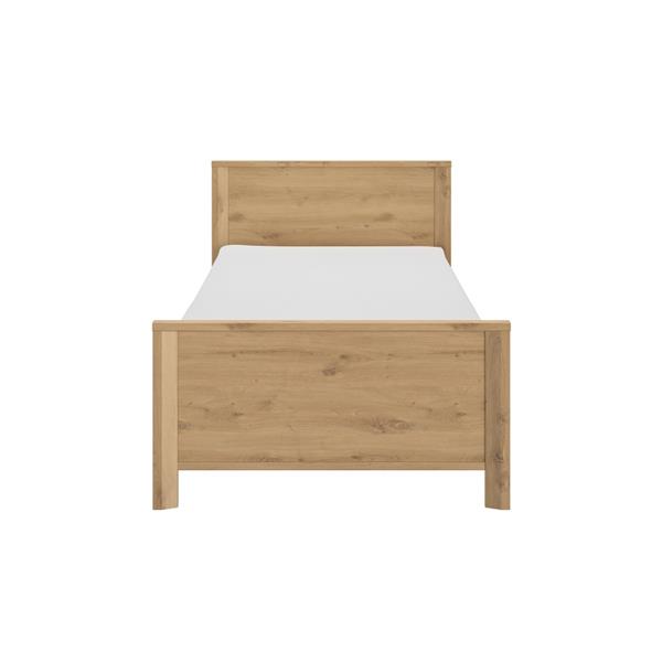 Grote foto lugano 1 persoonsbed eiken gami antiek en kunst stoelen en banken