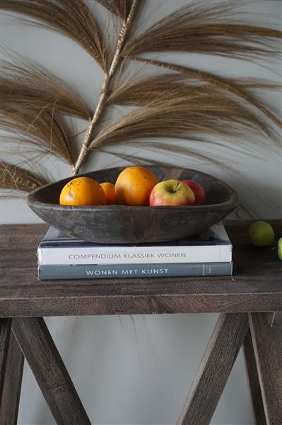 Grote foto chapati schaal oud hout h8 x diameter 36 cm huis en inrichting woningdecoratie