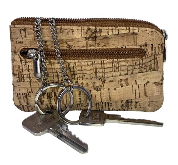 Grote foto sleutelbeursje van kurk klein model cedar kleding dames sieraden