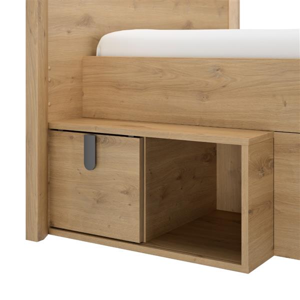 Grote foto lugano kajuitbed 90x200 eiken gami antiek en kunst stoelen en banken