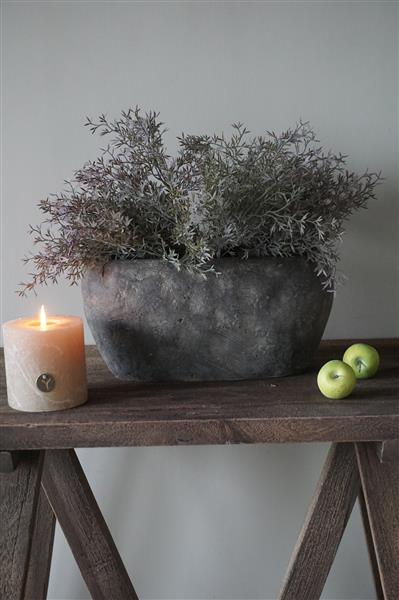 Grote foto bloempot ovaal medium bruin h17 x b34 x d17 cm huis en inrichting woningdecoratie