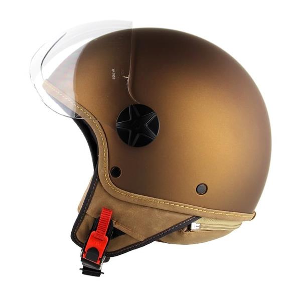 Grote foto motocubo ant jethelm met extern vizier mat brons motoren kleding