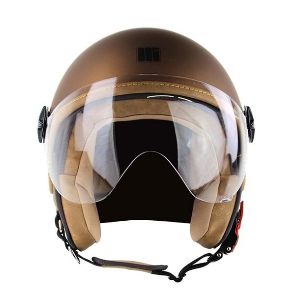 Grote foto motocubo ant jethelm met extern vizier mat brons motoren kleding