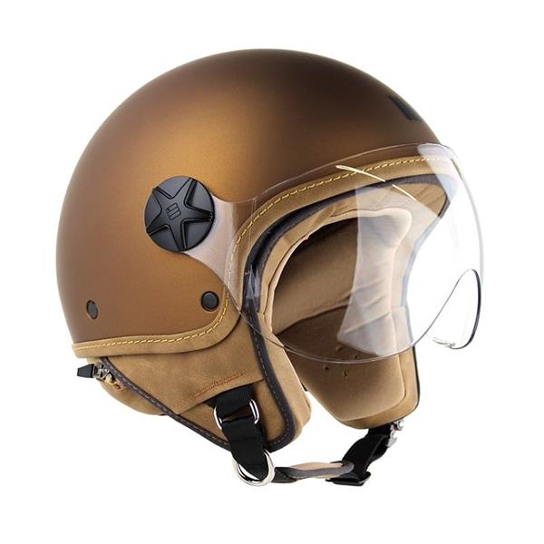 Grote foto motocubo ant jethelm met extern vizier mat brons motoren kleding