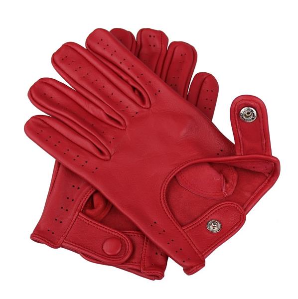 Grote foto swift retro racing leren handschoenen rood motoren kleding