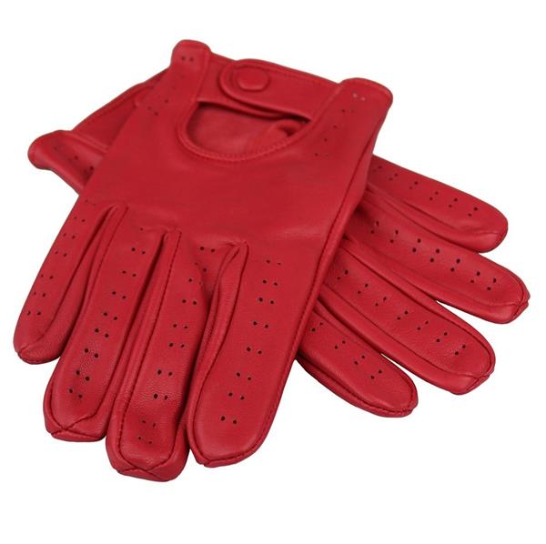 Grote foto swift retro racing leren handschoenen rood motoren kleding