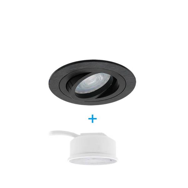 Grote foto led inbouwspot roza 4 watt dimbaar zwart huis en inrichting overige