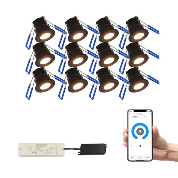Grote foto smart zwarte spots frano overkapping 12 stuks huis en inrichting overige