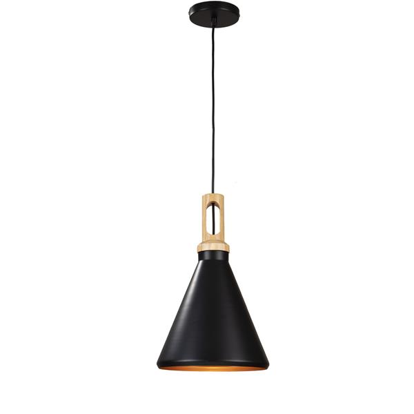 Grote foto hanglamp zwart alu met gouden binnenkant valott timo huis en inrichting overige