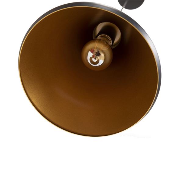 Grote foto hanglamp zwart alu met gouden binnenkant valott timo huis en inrichting overige