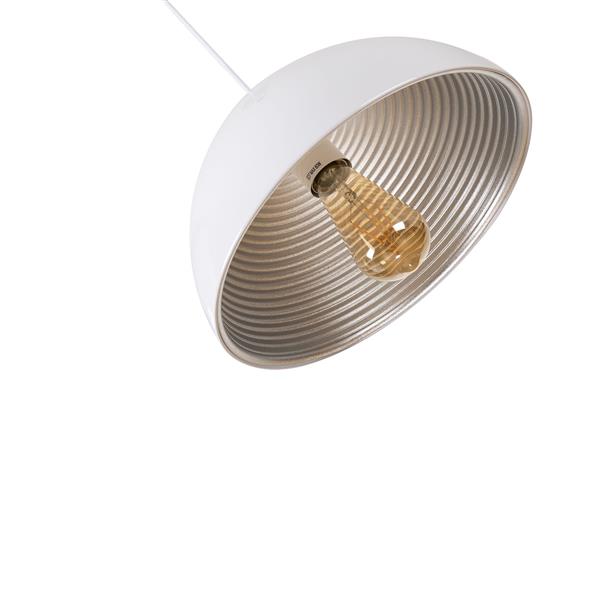 Grote foto hanglamp wit met zilveren binnenkant 30 cm scaldare lucano huis en inrichting overige