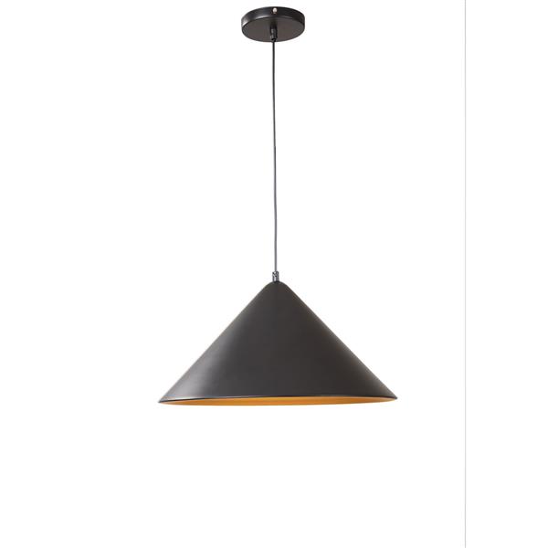 Grote foto hanglamp zwart met gouden binnenkant scaldare orvinio huis en inrichting overige