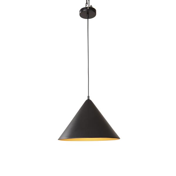 Grote foto hanglamp zwart met gouden binnenkant scaldare orvinio huis en inrichting overige