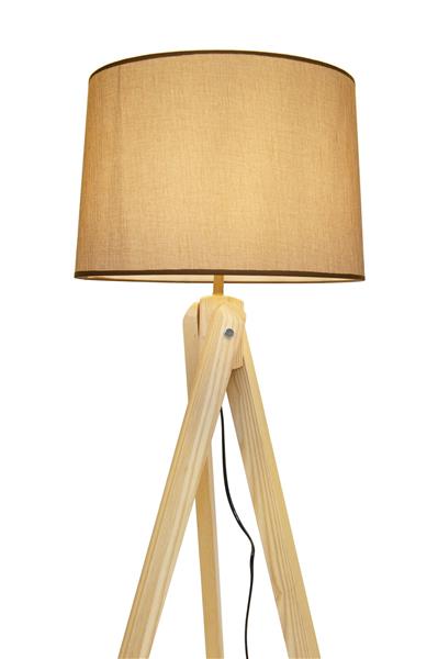 Grote foto staande lamp driepoot hout valott bamboo huis en inrichting overige