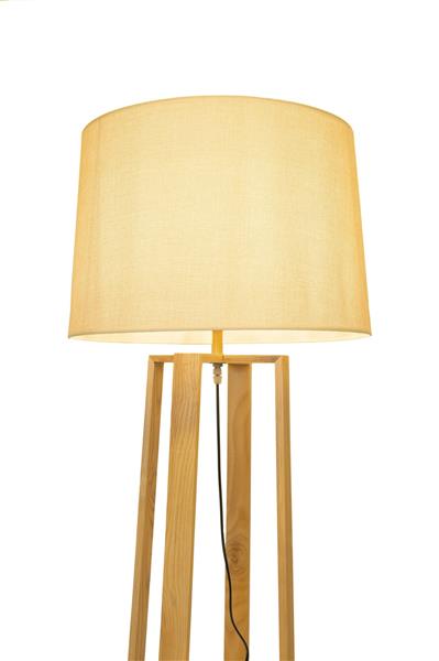 Grote foto staande lamp vierpoot hout beige kap valott ampua huis en inrichting overige