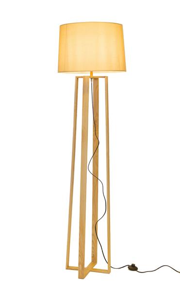 Grote foto staande lamp vierpoot hout beige kap valott ampua huis en inrichting overige