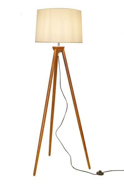 Grote foto staande lamp driepoot hout valott selleri huis en inrichting overige