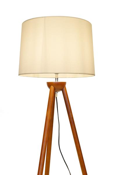 Grote foto staande lamp driepoot hout valott selleri huis en inrichting overige