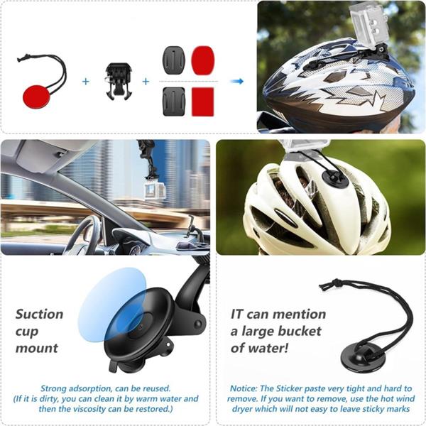 Grote foto 50in1 accessoires kit set gopro go pro hero 9 10 11 12 case huis en inrichting woningdecoratie