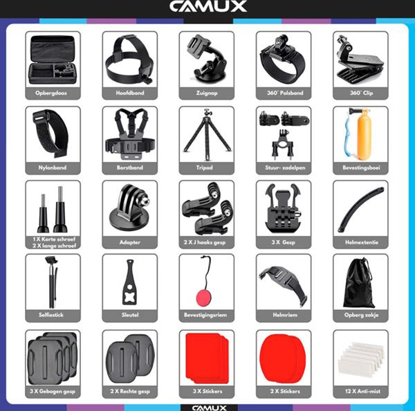Grote foto 50in1 accessoires kit set gopro go pro hero 9 10 11 12 case huis en inrichting woningdecoratie