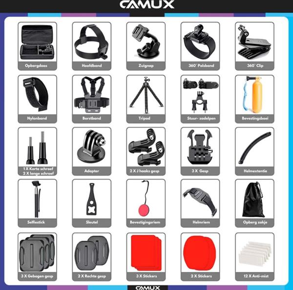 Grote foto 50in1 accessoires kit set gopro go pro hero 9 10 11 12 case huis en inrichting woningdecoratie
