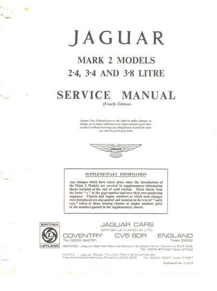 Grote foto jaguar mark 2 mode 2.4 3.4 3.8 servicemanual auto diversen handleidingen en instructieboekjes