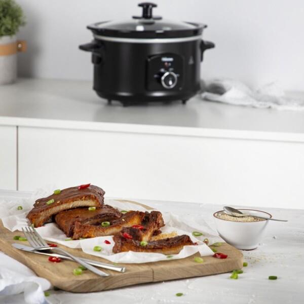 Grote foto tristar slowcooker vs 3915 met uitneembare keramische binnenpan 3.5 liter warmhoudfunctie zw huis en inrichting keukenbenodigdheden
