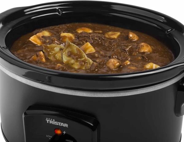 Grote foto tristar slowcooker vs 3915 met uitneembare keramische binnenpan 3.5 liter warmhoudfunctie zw huis en inrichting keukenbenodigdheden
