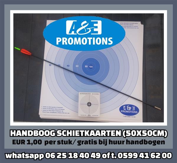 Grote foto schietkaart buks verkoop handboog kaarten sport en fitness overige sport en fitness