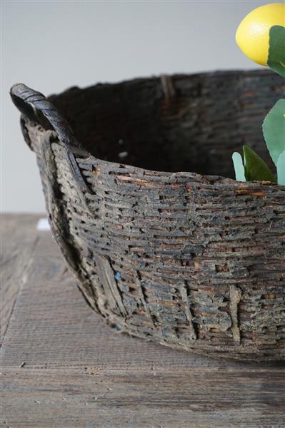 Grote foto gewoven bamboo mand met hengsels d36 5 x h19 cm huis en inrichting complete badkamers
