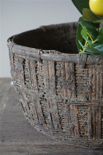 Grote foto gewoven bamboo mand d35 5 x h18 cm huis en inrichting complete badkamers
