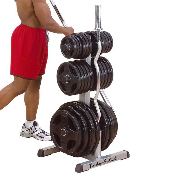 Grote foto body solid olympic plate tree bar holder sport en fitness fitness
